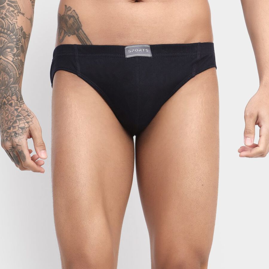Men's Cotton Brief, Navy Blue, large image number null